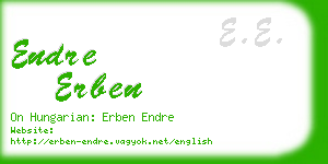 endre erben business card